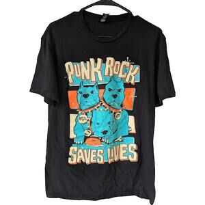 Punk Rock Saves Lives Band Tee Mest Bowling For Soup Authority Zero Bulldogs M